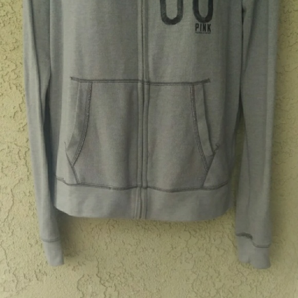 Pink Victoria's secret zippered pocket sweater - Picture 2 of 8